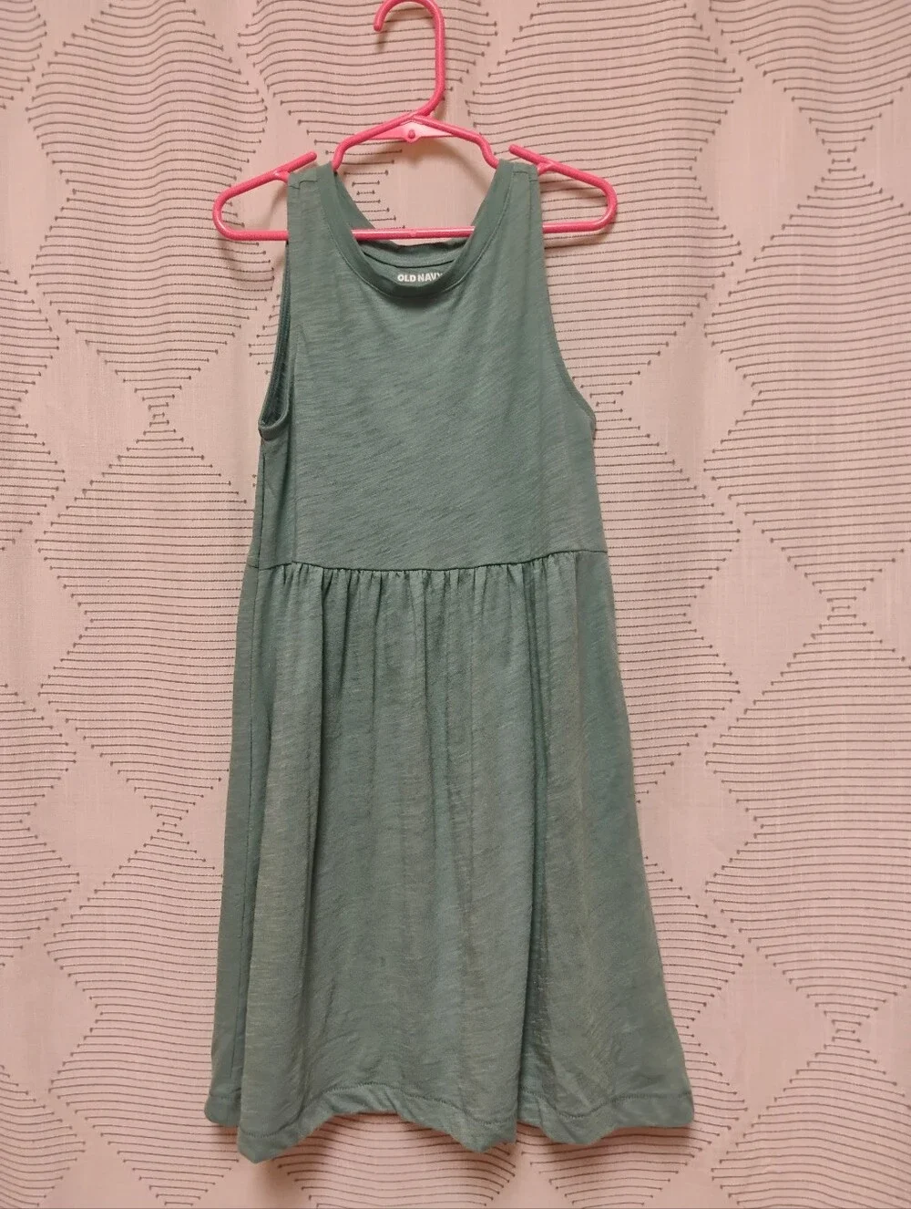 Old Navy Girls Sleeveless Gathered Dress Soft Washed Knee Length Size Medium 8